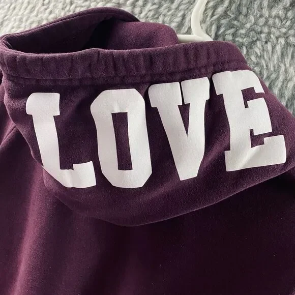 Reflex Love Women's M Medium Maroon Red Hooded Pullover Fleece Sweatshirt - Picture 2 of 11